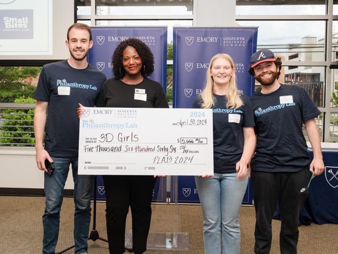 3D Girls receives a grant during Goizueta's 2024 Philanthropy Lab giving ceremony