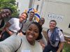 Students from Goizueta's One-Year MBA class of 2025 snap a "day one selfie" on campus.