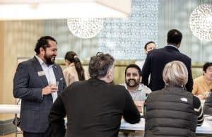 Incoming board president David Mendez and other members of the 2024 Goizueta Alumni Board gathered for a social earlier this year.