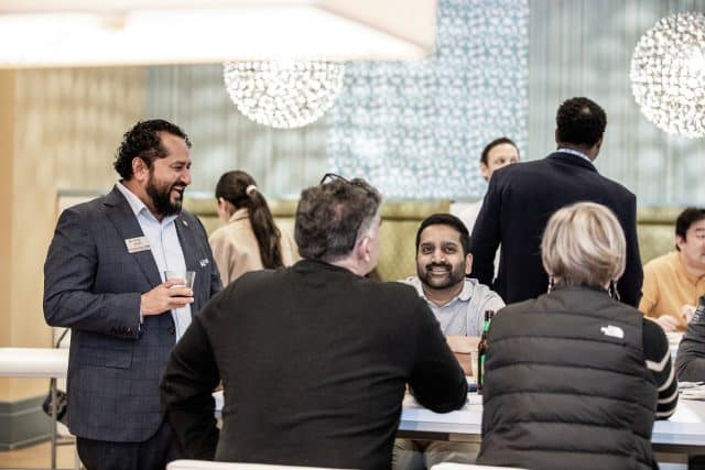 Incoming board president David Mendez and other members of the 2024 Goizueta Alumni Board gathered for a social earlier this year.